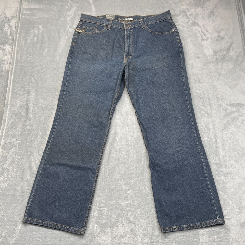 NWT St. John's Bay Jeans Mens 40x30 Blue Denim Easy Fit Hidden Comfort Waistband